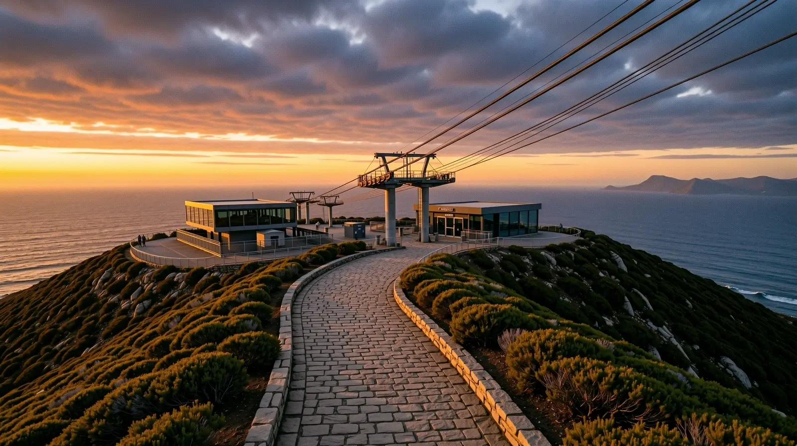 View of the Table Mountain plateau and amenities